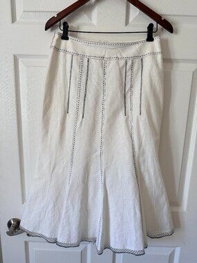 Vex Collection Paneled Maxi Skirt with Contrast Hand-Stitch Detailing Size 36/6